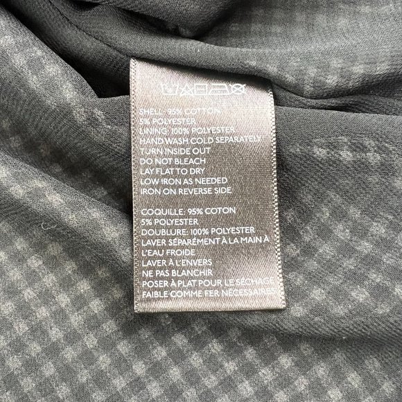 Urban Outfitters Ecote Black/White Gingham Off-the-Shoulder Shift Mini Dress S - Picture 4 of 5